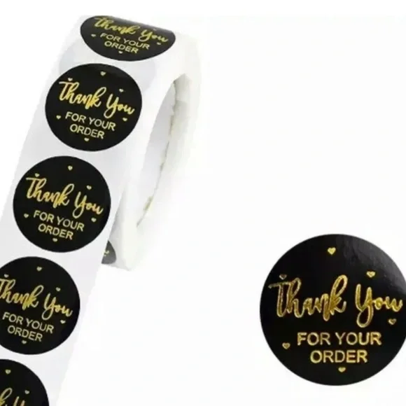 thank you stickers round | shipping supplies | thank you for your order 1" - Picture 2 of 5